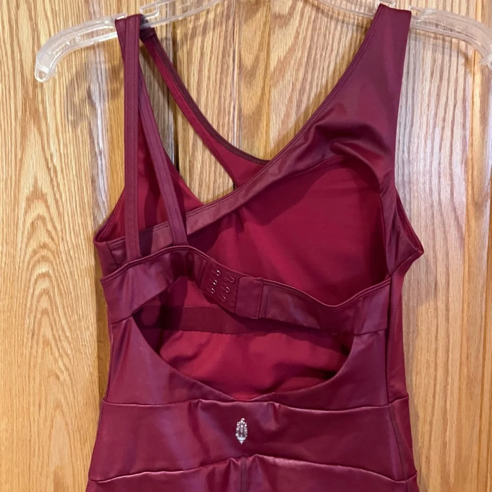 Free People Movement In My Orbit One-Piece Jumpsuit in Cowboy‎ Red Size Small